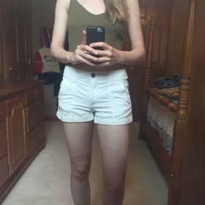 White H&M shorts